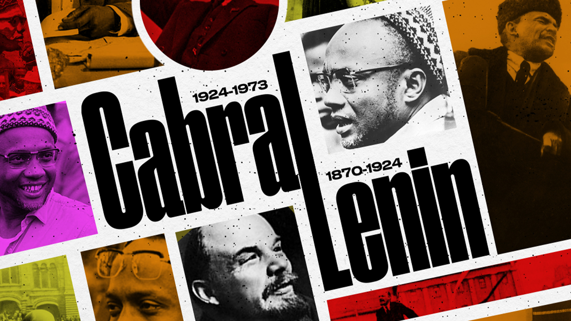 A grid of photos that reads CABRAL LENIN in the middle, surrounded by photos of the two men.